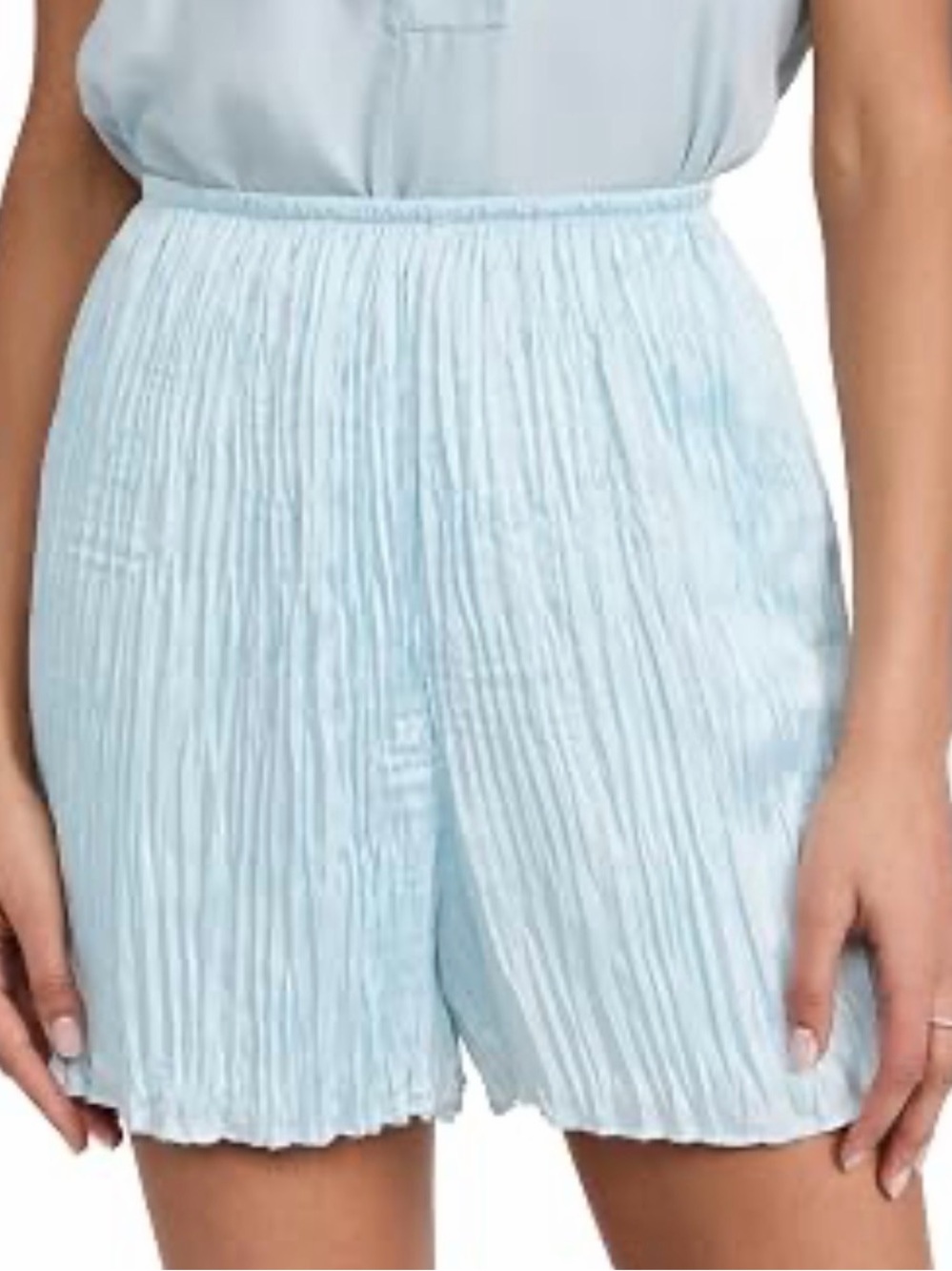 Vince Pale Blue Pleated Women’s Shorts